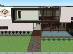 Thiết kế nhà biệt thự 2 tầng đẹp model 3d.skp