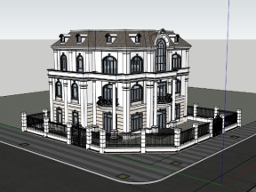Thiết kế nhà biệt thự 3 tầng tân cổ điển 2023