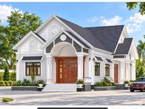 Thiết kế nhà cấp 4 10×22m, 3 phòng ngủ – Full kiến trúc, kết cấu, điện nước