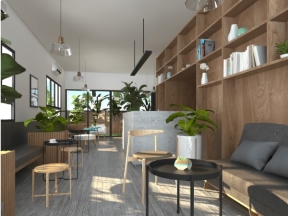 Thiết kế nhà hàng coffee cực đẹp .skp