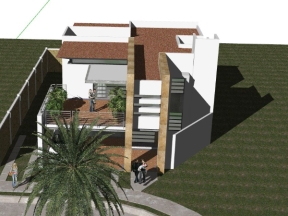 Thiết kế nhà ở phố 2 tầng diện tích thiết kế 8.4x10.3m