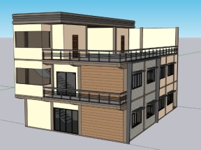 Thiết kế nhà phố 3 tầng kiểu mới dựng model su 10.4x15m