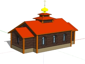 Thiết kế nhà thờ họ dựng model .skp