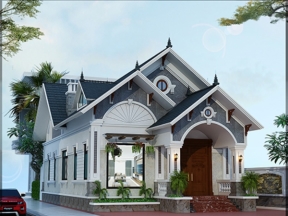 Thiết kế nhà vườn đẹp mái thái 8x15.2m