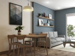 Thiết kế nội thất chung cư đẹp tông màu nhẹ nhàng bằng Su2017 + vray 3.4