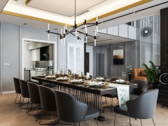Thiết kế nội thất nhà phố | Nội thất căn hộ gia đình siêu đẹp bằng model 3dsmax 2015 + Vray 3.4