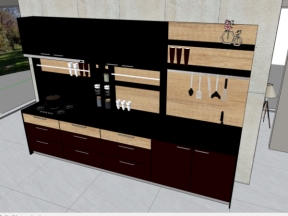 Thiết kế nội thất phòng bếp model su mới