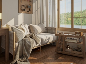 Thiết kế nội thất phòng ngủ và làm việc model sketchup việt nam