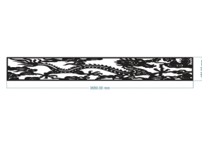 Thiết kế ô thoáng hoa văn rồng cnc model dxf