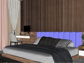 Thiết kế phòng ngủ master model 3d .skp