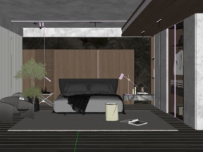 Thiết kế phòng ngủ sang trọng 3d sketchup việt nam