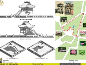 Model sketchup chùa 1 cột,Bản vẽ revit chùa 1 cột,Revit thiết kế chùa,Bản vẽ thiết kế chùa,bản vẽ chùa 1 cột