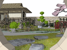 Thiết kế sketchup việt nam cảnh quan sân vườn đẹp mắt