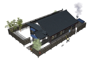 Thiết kế sketchup việt nam nhà phong cách nhật đẹp mắt