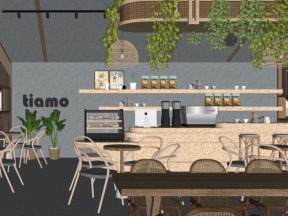 Thiết kế su cửa hàng cà phê tiamo