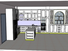 Thiết kế su nội thất phòng bếp mới