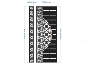Thiết kế thiết kế cnc cổng 1 cánh kiểu mới dxf