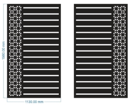 Thiết kế thiết kế cnc cổng 2 cánh kiểu mới 2d