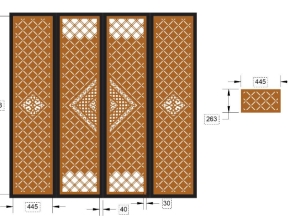 Thiết kế thiết kế cnc cổng 4 cánh kiểu mới