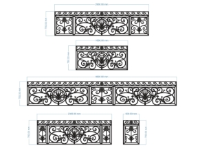 Thiết kế thiết kế cnc lan can 6 diện tích thiết kế dxf