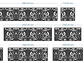 Thiết kế thiết kế model lan can cnc nhiều kt