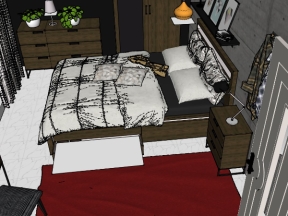Thiết kế thiết kế phòng ngủ kiểu mới dựng model su việt nam