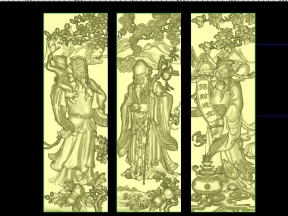 Thiết kế tranh 3 ông phúc lộc thọ