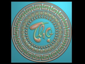 Thiết kế tranh chữ thọ tròn cnc