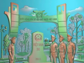 Thiết kế tranh cột mốc đẹp model jdp