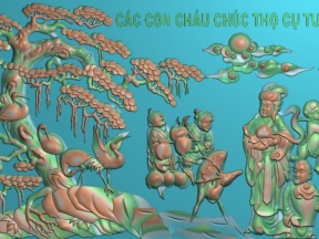 Thiết kế tranh mừng thọ cụ bà, mẹ cnc