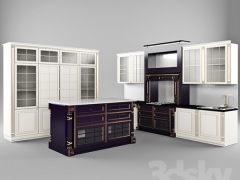 Thiết kế tủ bếp nhà phố hiện đại mẫu 13 bằng 3dmax