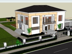 Thiết kế villa 2 tầng 24.4x26.6m model su