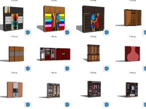 Thư viện mẫu thiết kế tủ quần áo model sketchup
