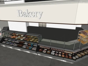 Tiệm bánh Bakery model sketchup