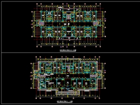 Tòa nhả 7 tầng model kiến trúc và kết cấu 46x18m