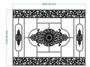 Tổng hợp thiết kế hoa văn mái kính cnc dxf