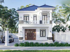 Trọn Bộ Bản Vẽ Biệt Thự 2 Tầng 8.5x10.6m Mái Nhật