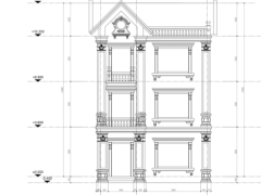 Trọn bộ bản vẽ biệt thự 3 tầng tân cổ điển KT 8.14x8.84m gồm kiến trúc, kết cấu, điện nước và ảnh phối cảnh file SU