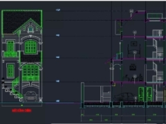 Trọn bộ bản vẽ thiết kế nhà phố 4 tầng KT 6x17m gồm file cad: KT+KC+M&E kèm dự toán
