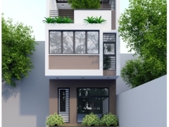 Trọn bộ bản vẽ nhà phố 2.5 tầng 4.9x12m thi công gồm file cad: kiến trúc, kết cấu, điện nước