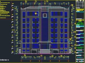 Trụ sở bảo hiểm xã hội tỉnh Bình Định 7 tầng 1 tum 32.7x18.4m