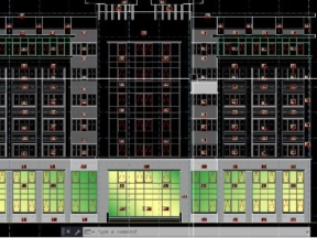Trụ sở làm việc 7 tầng kt 15.4x43.3m