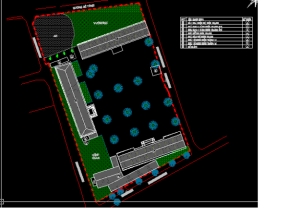 Trường học hà nội file cad