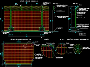 Tuyển tập file cad đầy đủ các loại hàng rào lưới thép, hàng rào tôn sóng