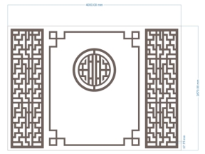 Vách ngăn cnc phòng thờ đẹp dxf