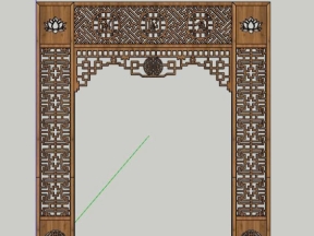 Vách thờ hiện đại, model .skp chuẩn chế biến abf, chỉ download về và dùng