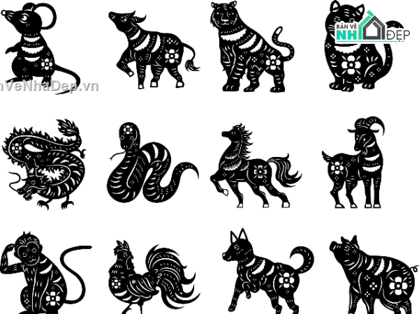 12 con giáp,mẫu cnc 12 con giáp,mẫu cnc 2 con giáp