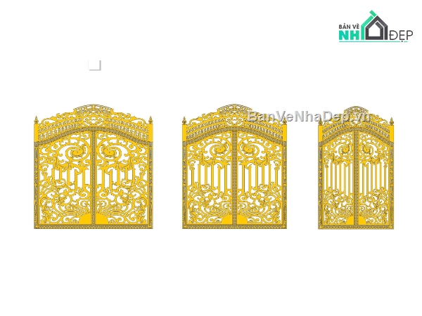 cổng dxf,cổng cnc,cổng lá tây