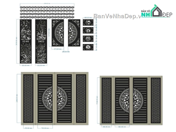 cổng 4 cánh cnc,cnc 4 cánh,cổng tứ quý cnc