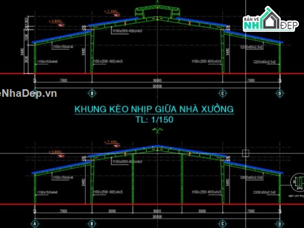 hồ sơ thiết kế nhà xưởng công nghiệp,bản vẽ kết cấu móng nhà xưởng,bản vẽ móng bê tông cốt thép